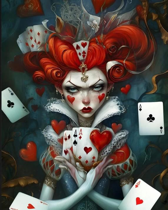 Queen of Hearts costume illustration